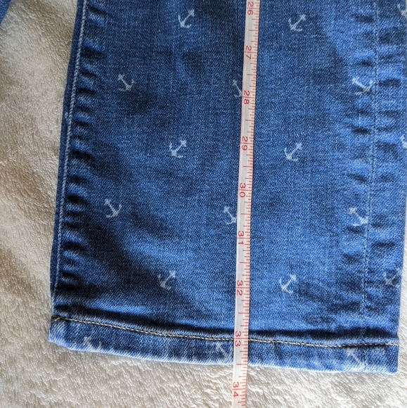 Tommy Hilfiger Crop Jeans Nautical Anchors Size 10 - Picture 10 of 10